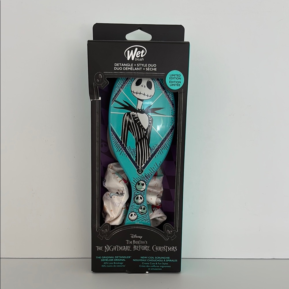 Disney Jack Wet Brush and Scrunchie The Nightmare Before Christmas Hairbrush Set